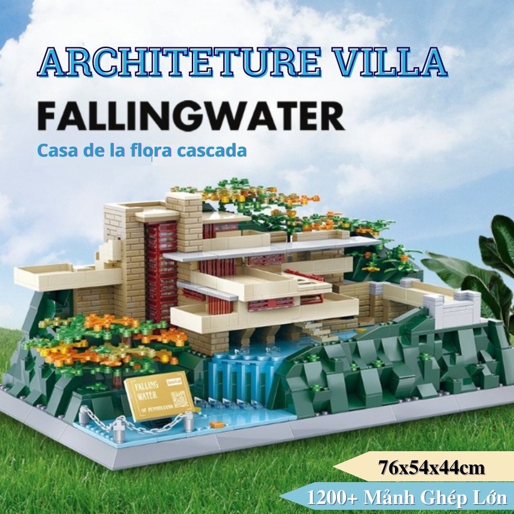 LEGO Building - Bộ Sưu Tập Mô Hình Công Trình Kiến Trúc Nổi Tiếng - Các Kì Quan Nổi Tiếng Thế Giới - Tặng Kèm Dây LED