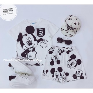 B716- SET 2 BỘ ĐÙI MICKY ĐEN TRẮNG