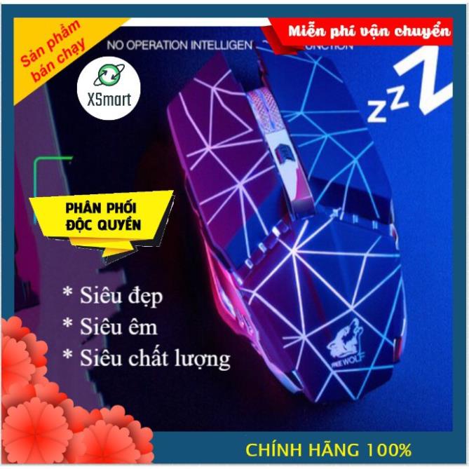 Chuột Không Dây GAMING FREE Wolf X11 Wireless 2.4GHz Bản cao cấp, Pin sạc, Dùng Cho Máy Tính, Laptop, PC, Tivi