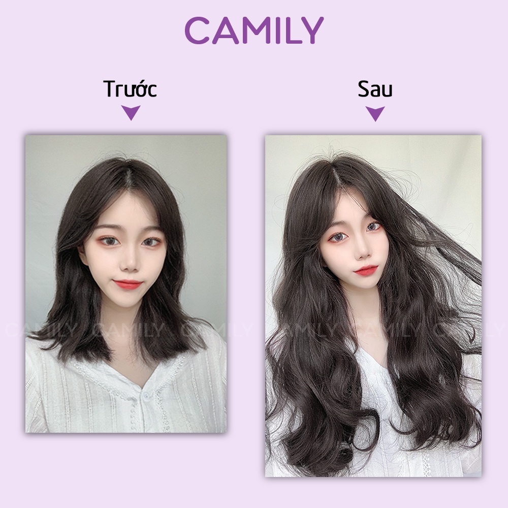 Tóc giả kẹp Camily 3 dải xoăn sóng cao cấp làm dày tóc CM01