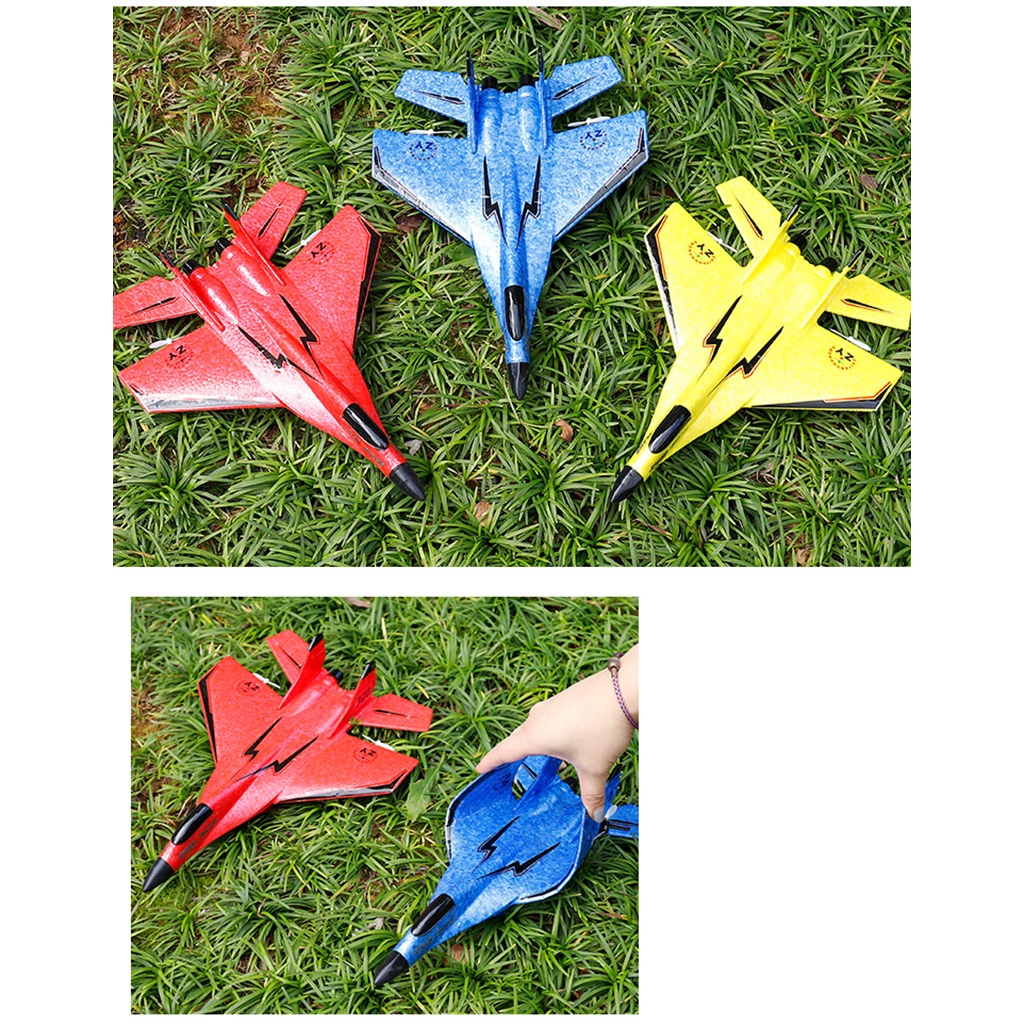 Máy Bay Điều Khiển Từ Xa EPP RC 2 Kênh Cố Định Ánh Sáng Ban Đêm Màu Vàng RTF