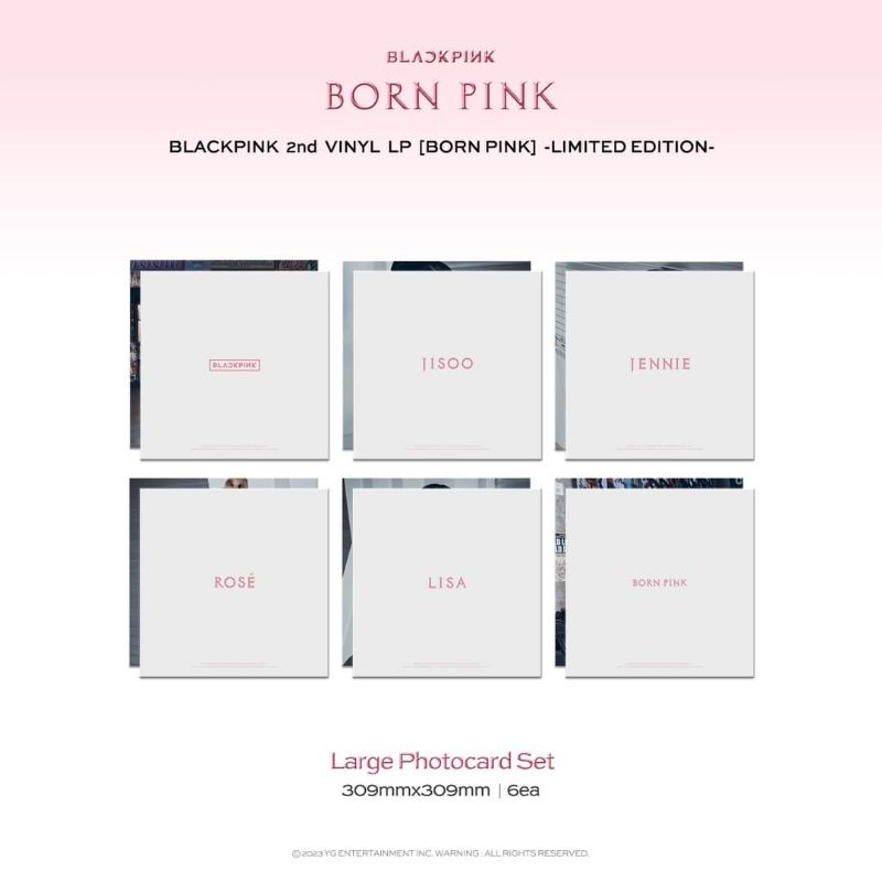Large postcard(postcard lớn) trong bộ LP vinyl Bornpink nhóm Blackpink
