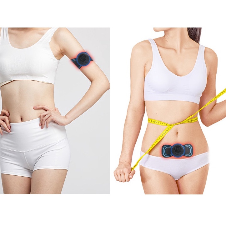 Miếng dán massage xung điện cổ vai gáy, bắp tay, lưng 10 chế độ mát-xa, pin sạc - Máy massage mini toàn thân