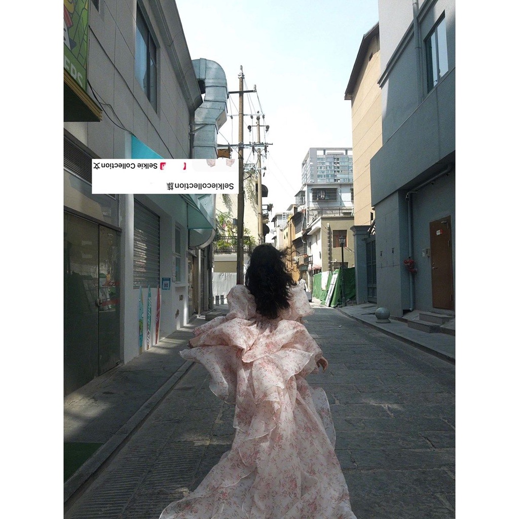 Váy công chúa Đầm Công Chúa Tay Phồng Cổ Vuông Thời Trang Mùa Hè Xinh Xắn Cho Nữ