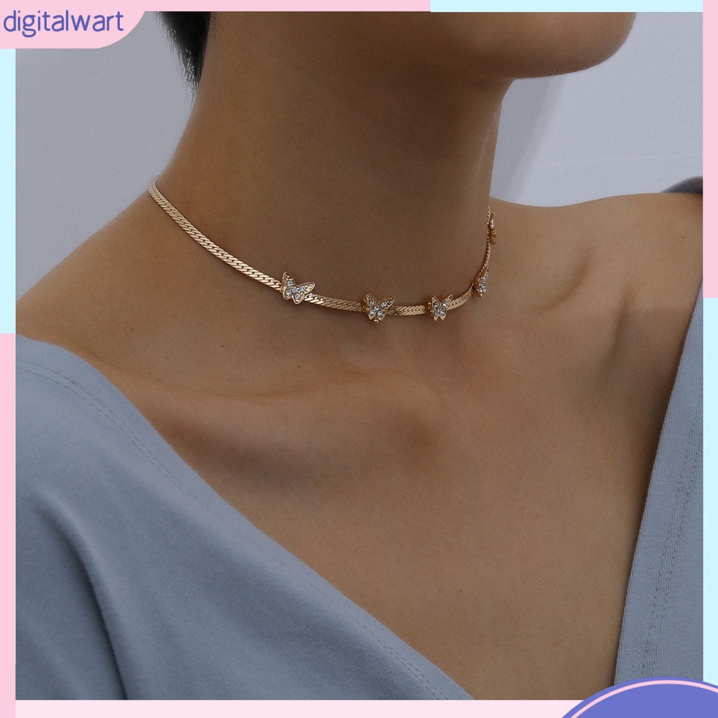 [DIWA] Vòng Cổ Choker Mở Rộng Dát Đá Giả Kim Cương Màu Trơn Trang Sức Cô Dâu