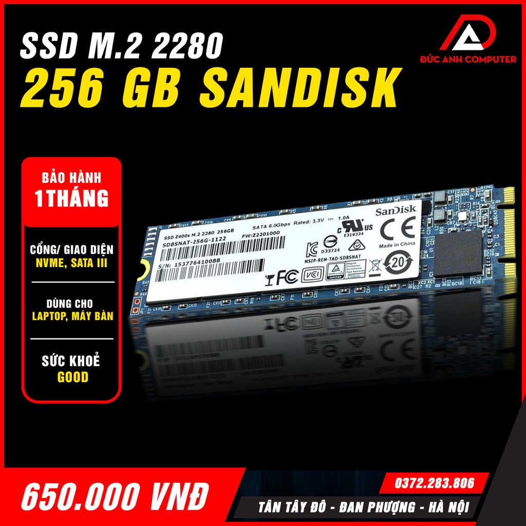 SSD M.2 2280 256 gb Sandisk