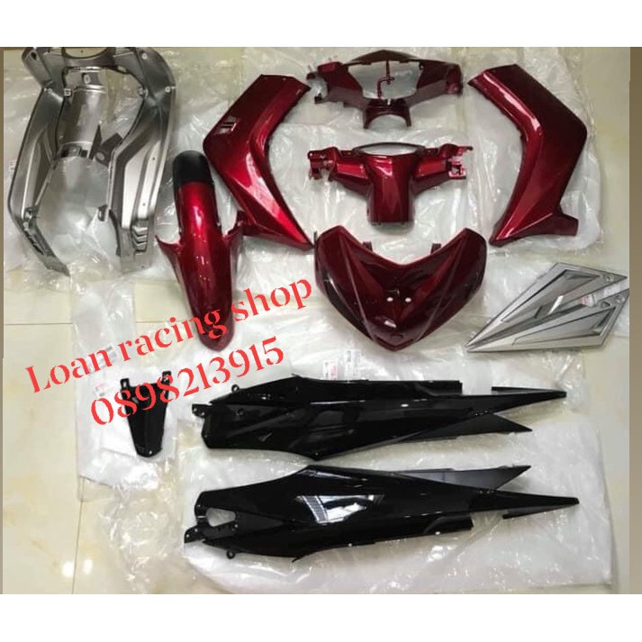 Dàn áo, vỏ nhựa exciter 2010 màu đỏ hàng zin chính hãng Yamaha _ SHOP PHỤ TÙNG HONDA