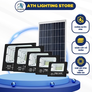 Đèn năng lượng mặt trời, loại đèn pha led vỏ nhôm với chip led 5730 có độ sáng cao, nâng cấp tấm pin mono hiệu suất cao