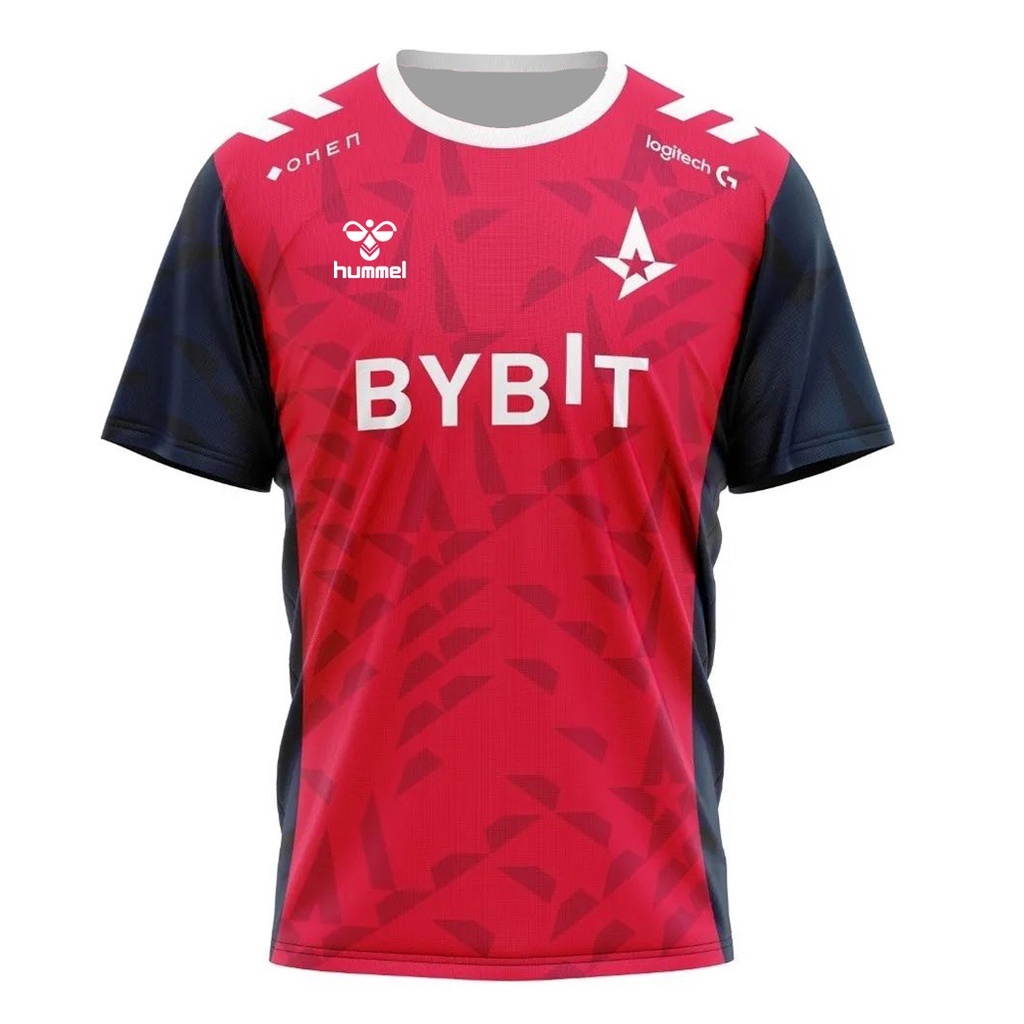 Áo Thun Ngắn Tay In Họa Tiết Astralis 2023 CSGO Red Jersey