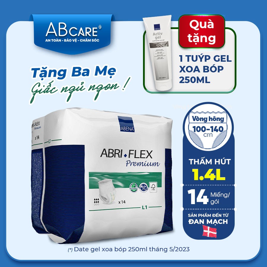 Tã quần người lớn Abri Flex Premium L1 - 1400ml (14 miếng)