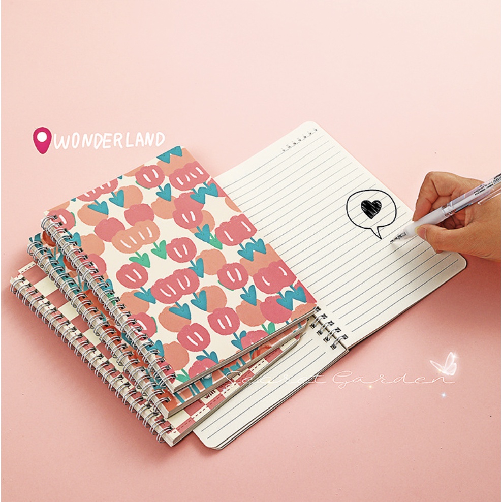 Vở kẻ ngang gáy lò xo size A5 - MOKA