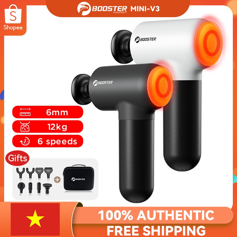 Máy Massage Cầm Tay Giãn Cơ Mini Nhiệt Nóng Booster MINI V3, 6 Tốc Độ