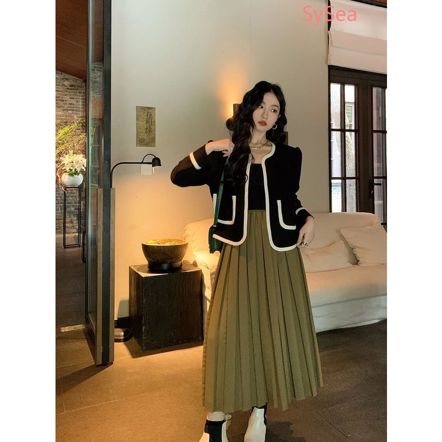 Áo Khoác Màu Đen Thiết Kế Tối Giản Thời Trang Theo Phong Cách Pháp Cho Nữ