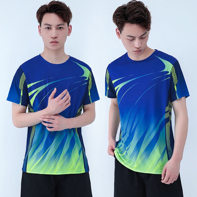 Áo Thun Thể Thao Tay Ngắn Dáng Rộng Chất Liệu Lụa Lạnh Nhanh Khô Dành Cho Cặp Đôi