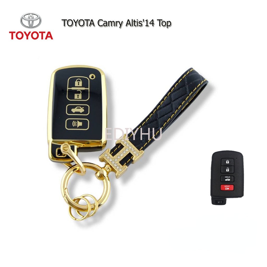 Vỏ TPU 4 Nút Bọc Chìa Khóa Xe Hơi TOYOTA CAMRY HYBRID ALTIS 2014