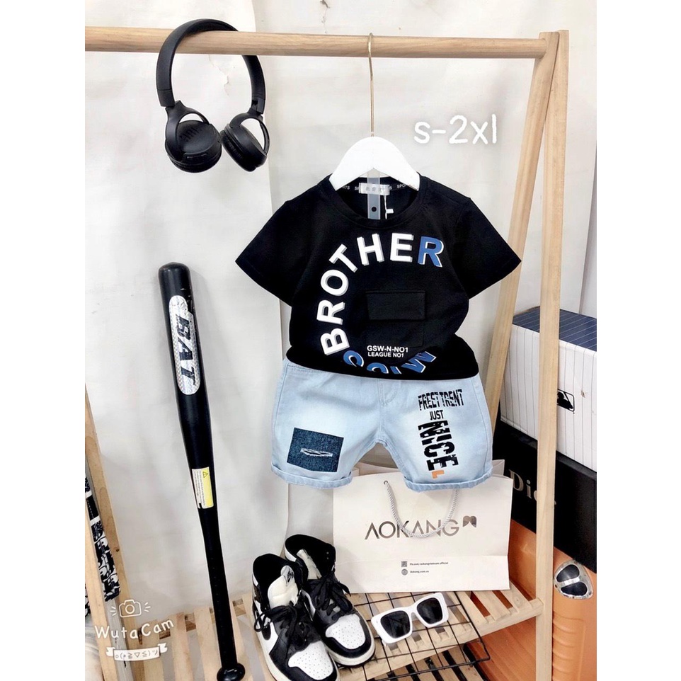 Bộ cộc bé trai hàng QC Brother cực chất (B20, B21) (From size từ 14-28kg)