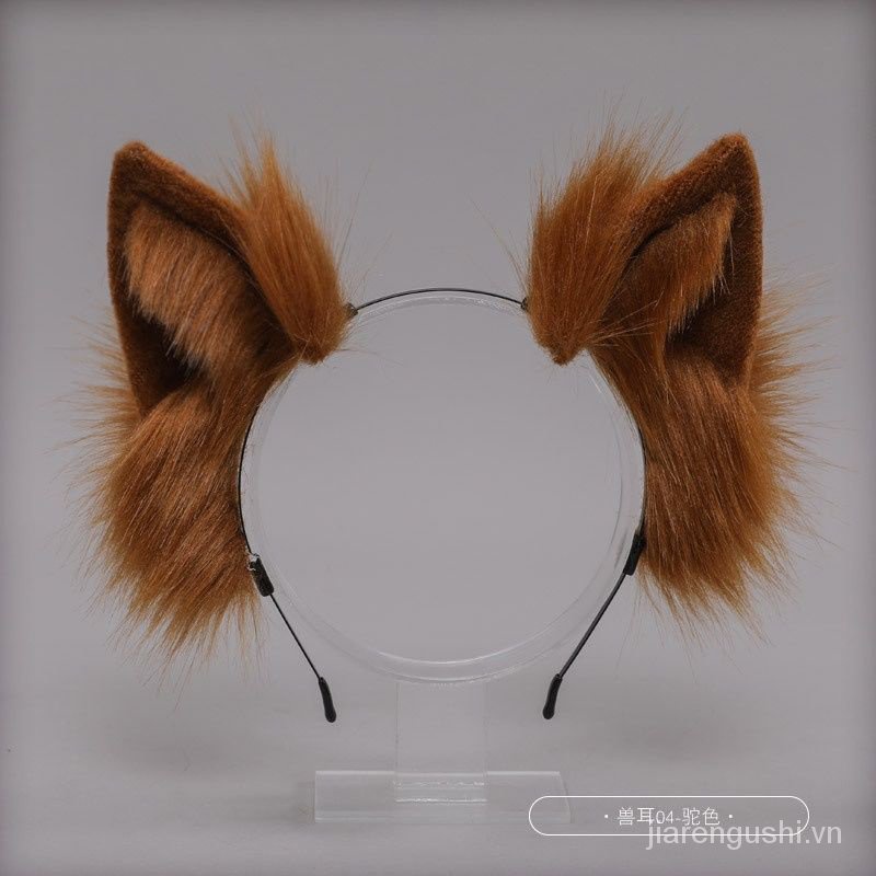 Cat ear cat tail simulation ear hairband maid cat ear Lolita headdress beast ear tail 0D25