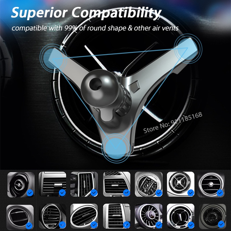 Giá Đỡ Điện Thoại Đa Năng Gắn Trên Khung Máy Lạnh Của Ô Tô Xoay 360 Độ ° Giá Đỡ Điện Thoại Trong Xe Hơi Xoay Được Tiện Dụng