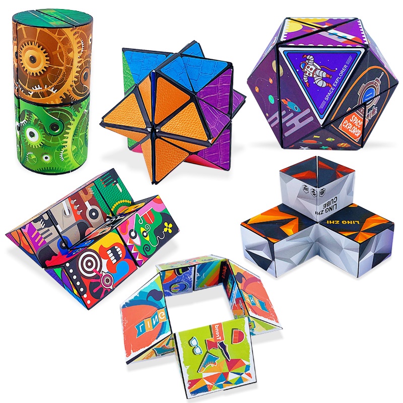 Đồ Chơi Khối Rubik Biến Hình Nhiều Màu Sắc Di Động Giúp Giảm Căng Thẳng Cho Bé