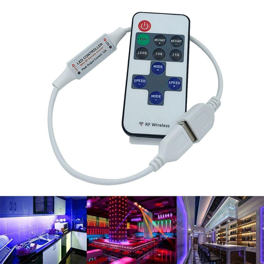 AUGUSTINA Cáp Điều Khiển Đèn LED 11 Nút Có Công Tắc RF Giao Diện USB