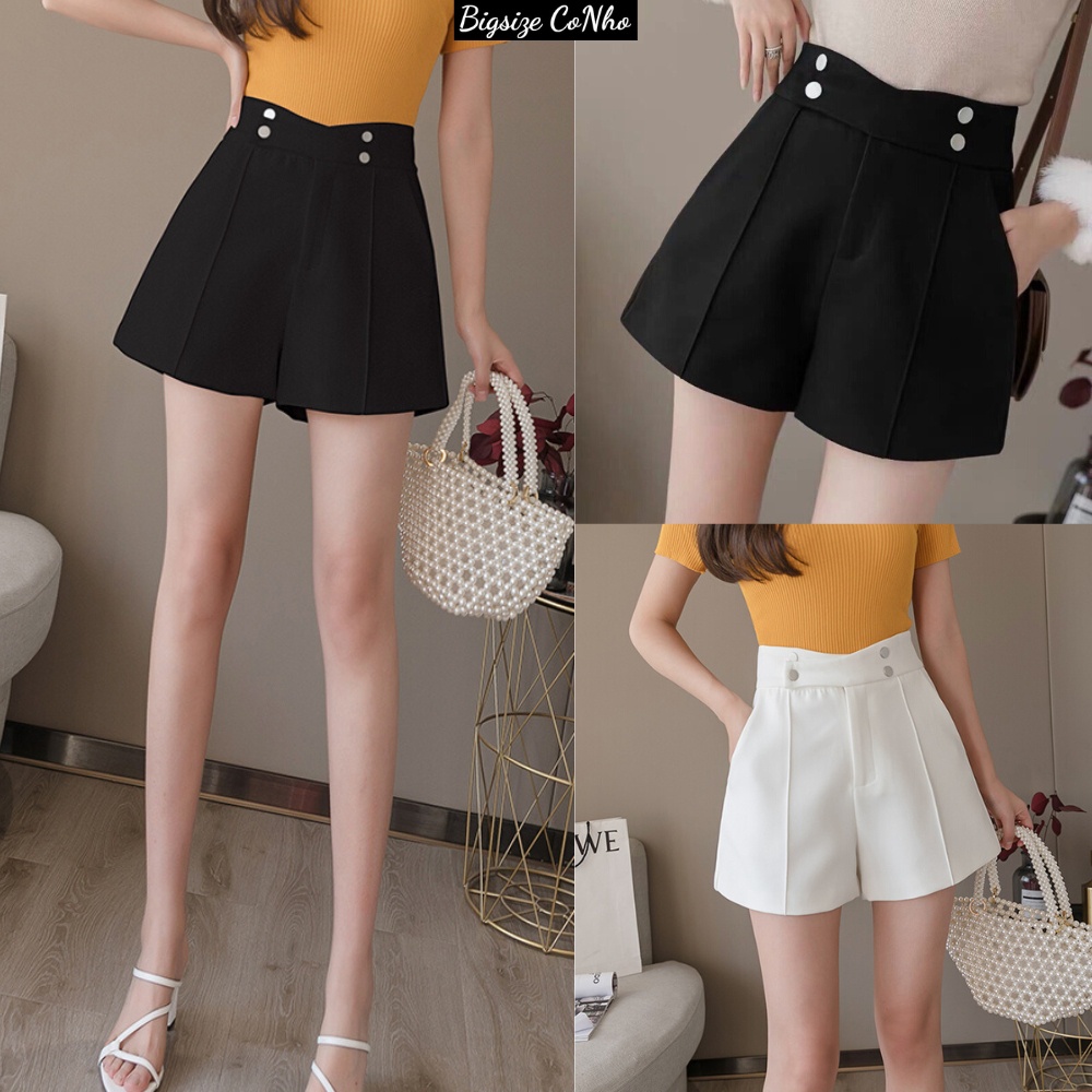 Quần đùi Bigsize CÔ NHỎ nữ lưng thun nút, Quần short nữ ngoại cỡ 60-95kg - Q4N