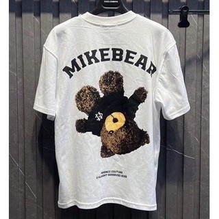 Áo thun tay lỡ in hình gấu Mike chất liệu cotton dáng rộng nam nữ