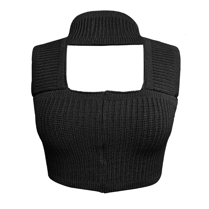 Áo Hai Dây Dệt Kim Hở Lưng Thời Trang Quyến Rũ Cho Nữ