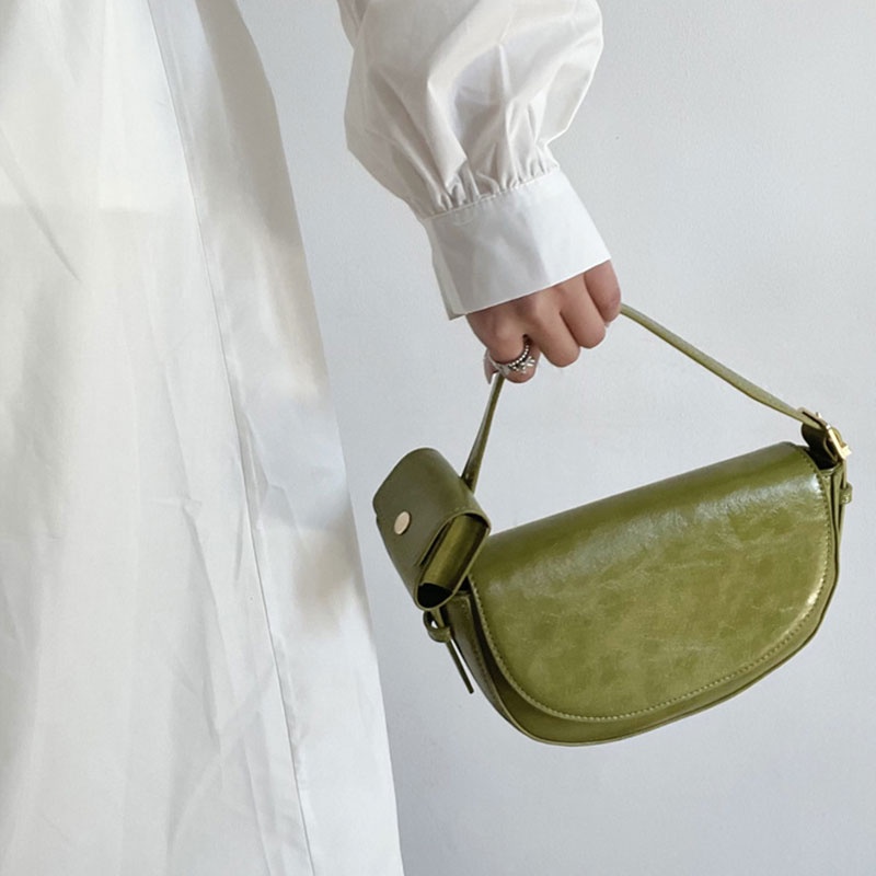 Mischa Túi Đeo Chéo Da PU Màu Trơn Phong Cách Đường Phố Đơn Giản Cho Nữ