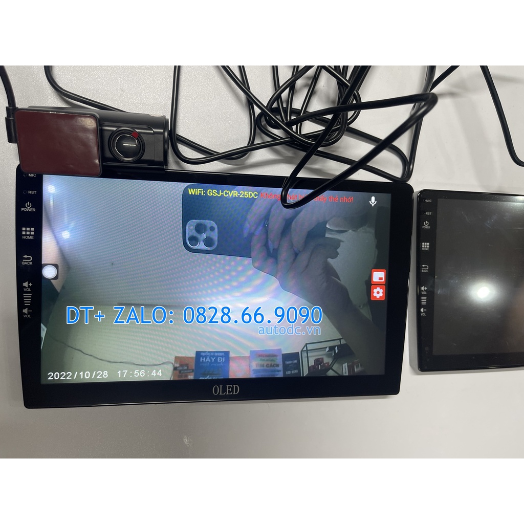 Camera hành trình V11 Xem trên điện thoại, Cắm Jax USB cho màn android