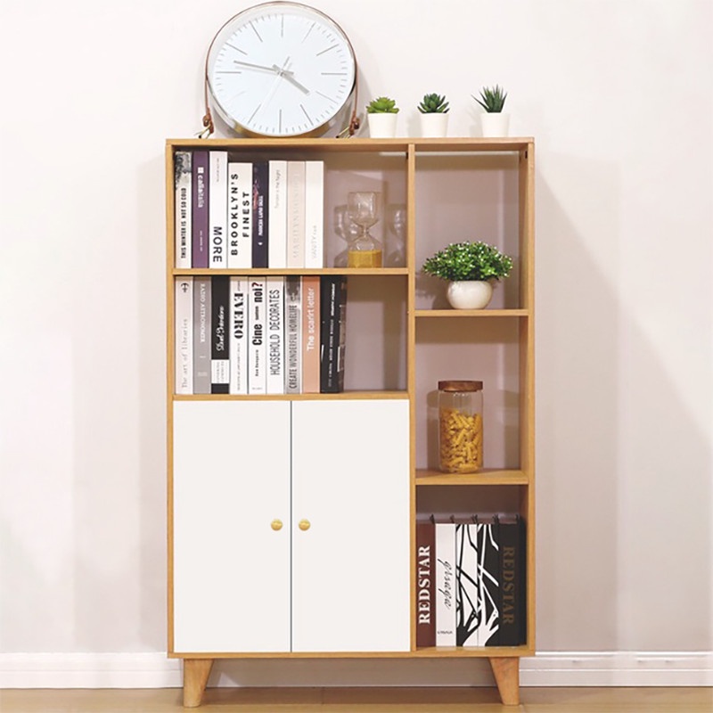 Kệ sách gỗ nhiều tầng đa năng hiện đại, giá sách đứng thông minh để đồ trang trí, kệ để đồ nhiều tầng có tủ gọn gàng