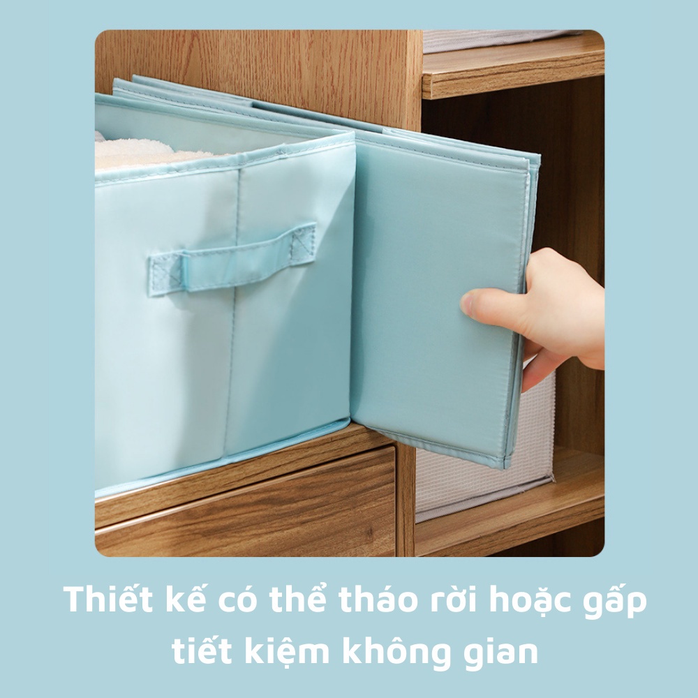 Hộp vải đựng quần áo chia 7, 9 ngăn túi vải đựng quần jean áo len thu đông gấp gọn gàng ngăn nắp