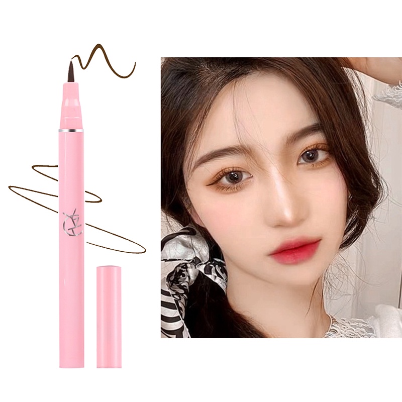 Bút Kẻ Mắt Dạng Lỏng Màu Đen / Hồng Dễ Thương Chống Nước Lâu Trôi
