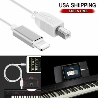 Dây midi USB (type B) sang đầu lightning của Iphone ipad