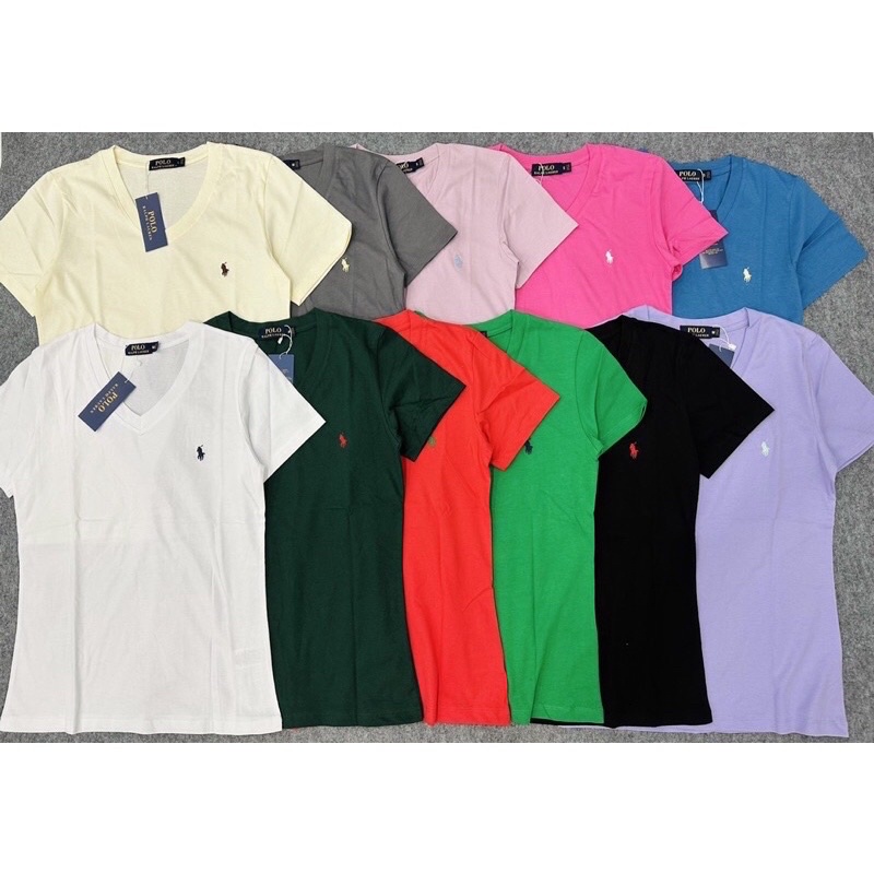 Áo Thun Cổ Tim PoLo Thêu Logo