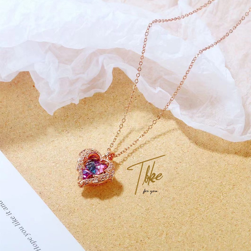 Vòng cổ Mặt Trái Tim Đại Dương Đính Đá Sang Trọng JP5