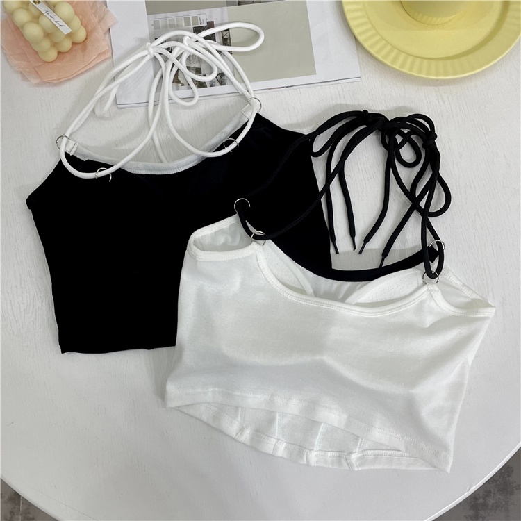 Áo Ống Ngắn Sát Nách Dạng Ống Màu Trơn Cho Nữ