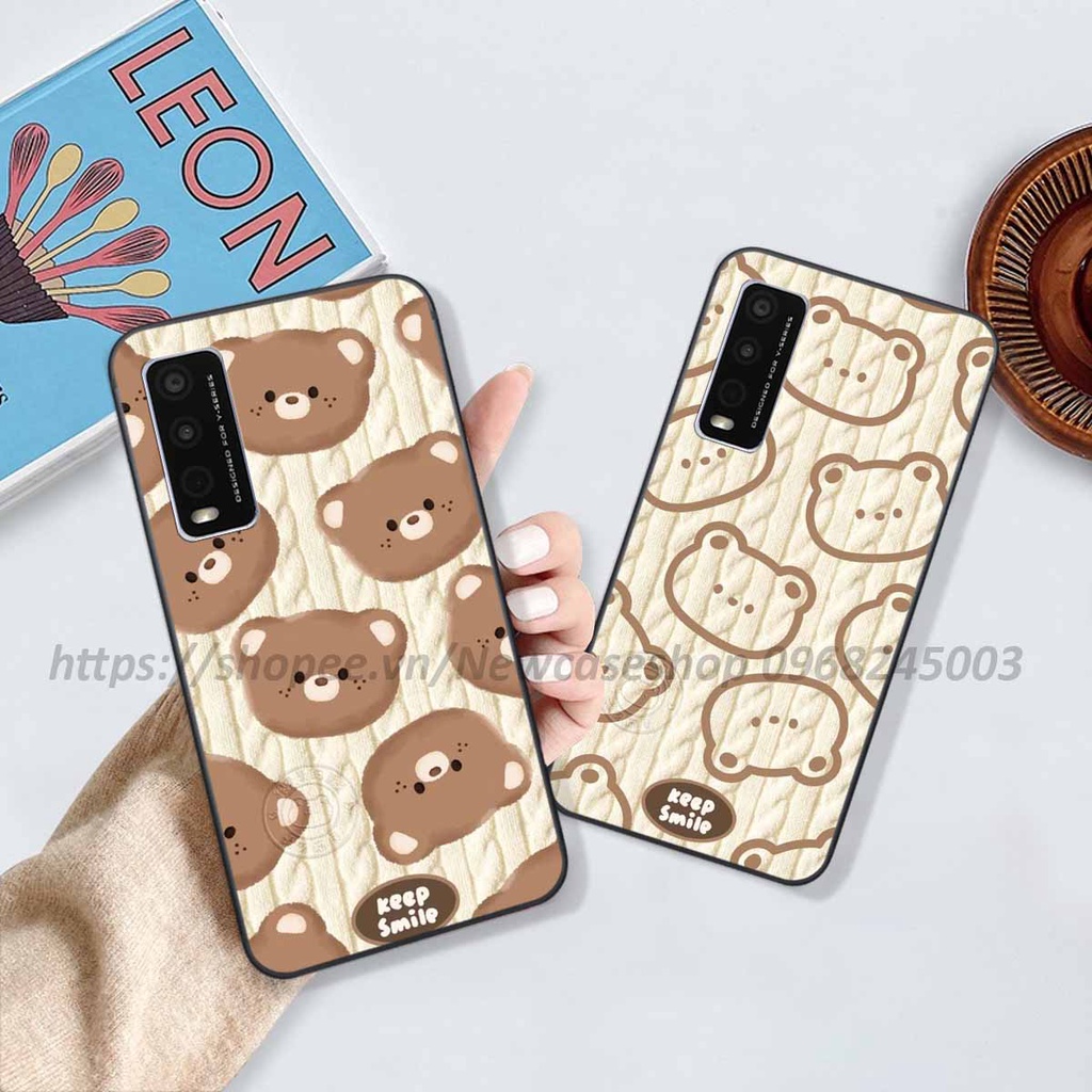 Ốp lưng Vivo Y20 / Y20s / Y12s / Y51S in hình họa tiết len Bear Cute