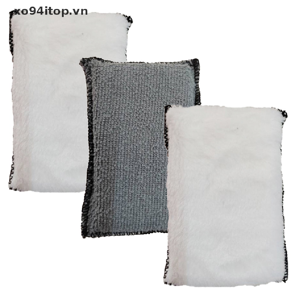 Set 1 / 3 Miếng Bọt Biển Hai Mặt Dùng Để Lau Chùi Vệ Sinh Ô Tô Đa Năng Tiện Dụng