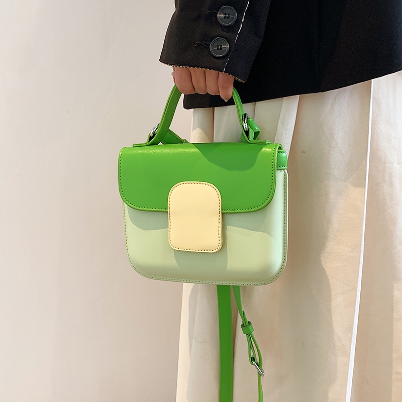 Túi Đeo Chéo Hình Bánh Mì Mềm Màu Tương Phản Dễ Thương Cho Nữ