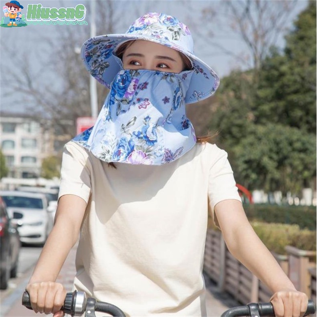 Nón Vành Rộng Che Nắng Thoáng Khí Họa Tiết Hoa Xinh Xắn Cho Nữ