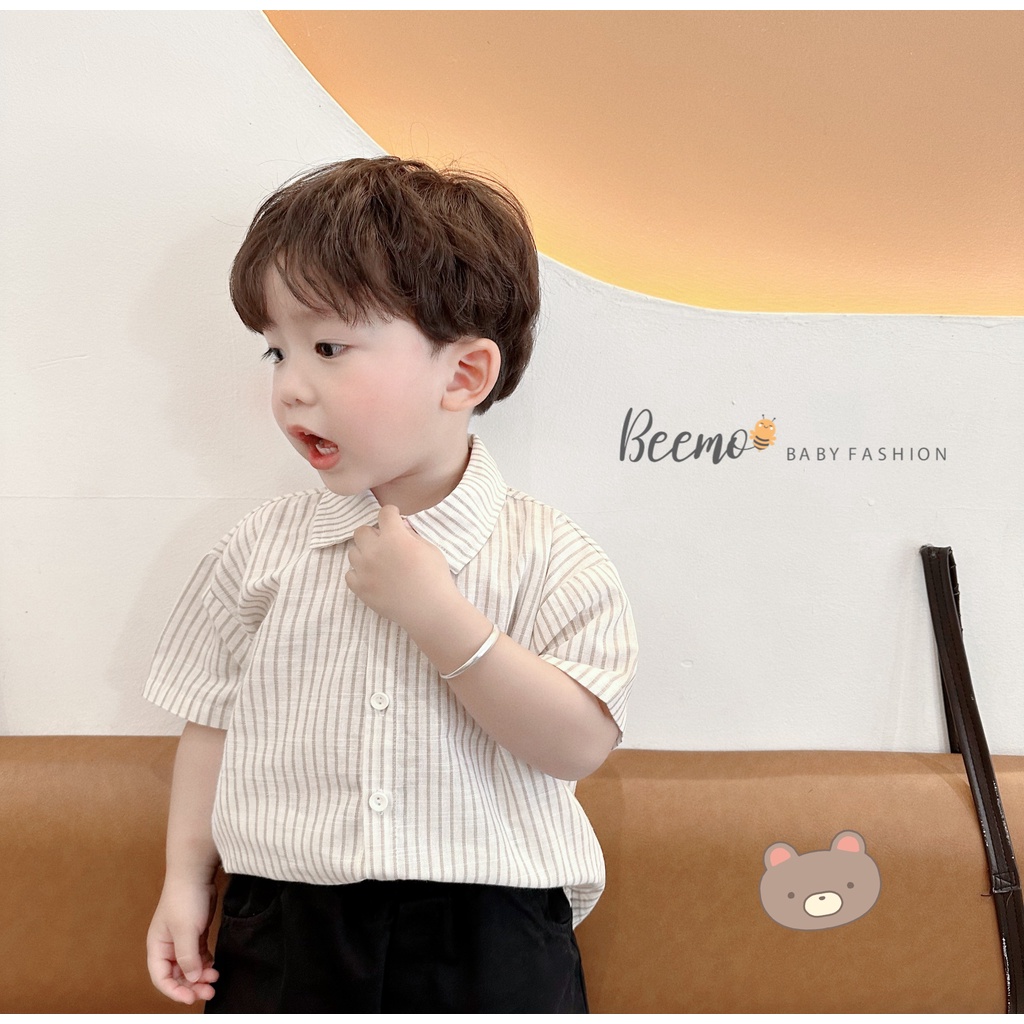 Áo sơ mi kẻ sọc 4 màu Beemo