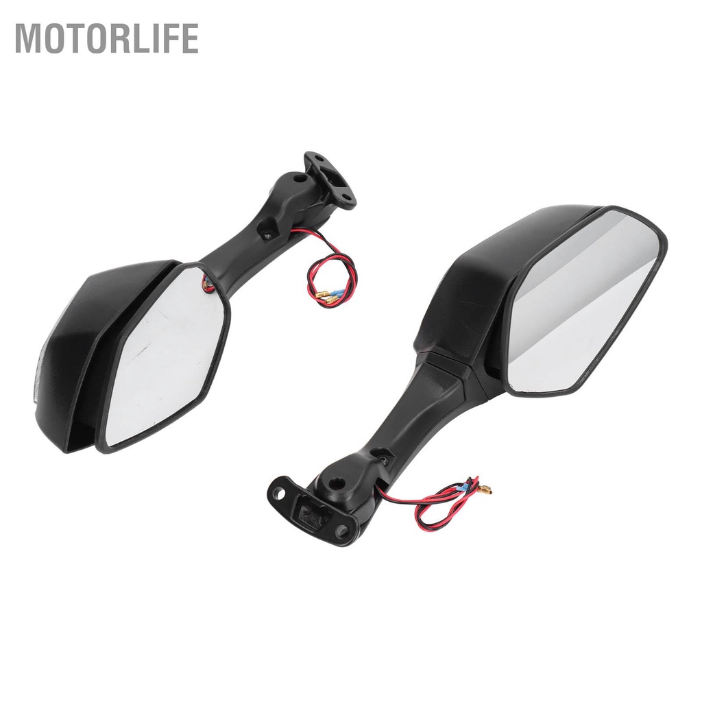 Motorlife Gương chiếu hậu xe máy có đèn LED báo rẽ thay thế cho NINJA ZX10R 2011‑2015