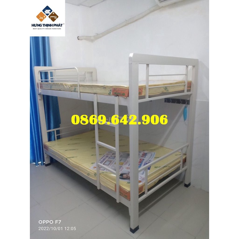 GIƯỜNG TẦNG BẰNG SẮT HỘP VUÔNG MIỄN PHÍ SHIP VÀ LẮP RÁP  cao cấp.  sdy.