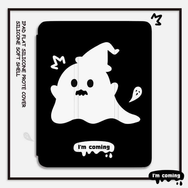 Ốp Máy Tính Bảng Mềm Hình Ma Vui Nhộn Có Khe Đựng Bút Cho iPad Gen10 Air4 / Air5 Gen7 / 8 / 9 Pro11 "Pro12.9" 2022 mini6