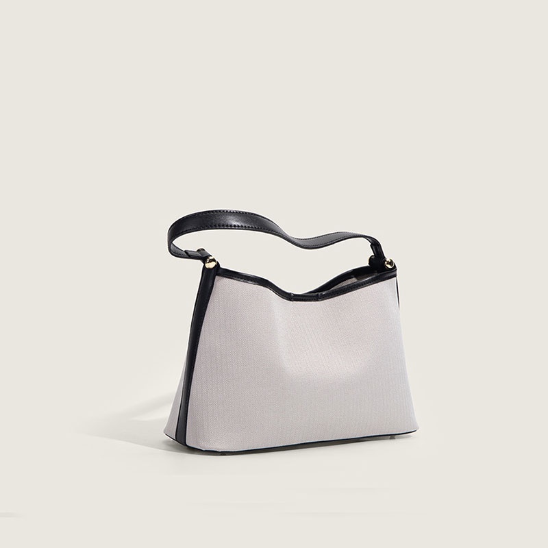 Mischa Túi Xách Đeo Vai canvas Màu Tương Phản Đơn Giản Hợp Thời Trang