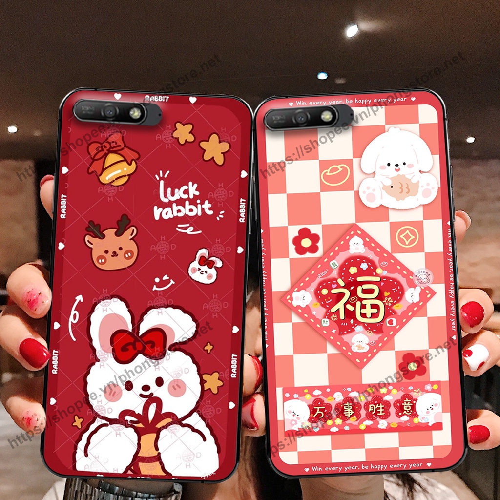 Ốp lưng Huawei Y6 Prime 2018 / Y6 Pro 2018 / Y7 Prime 2018 / Y7 Pro 2018 caro mặt cười cute, giá rẻ