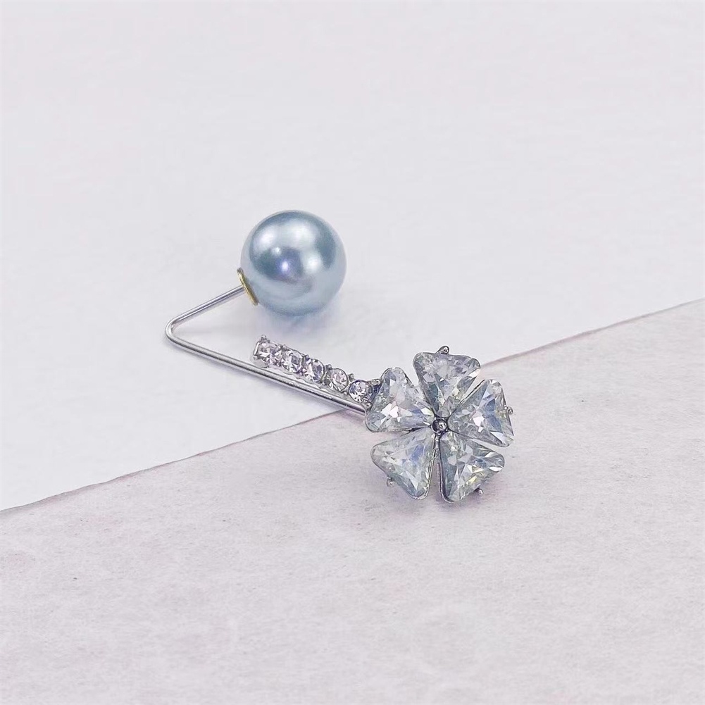 Ghim Cài Cổ Áo Đính Ngọc Trai Thiết Kế Độc Đáo Thời Trang Chống Trượt Cho Nữ