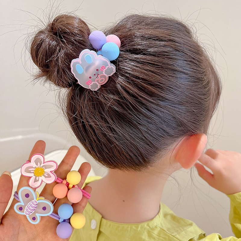 Dây Cột Tóc Cao Su Hai Lớp Đính Nơ Ngọc Trai Phong Cách Hàn Quốc Dễ Thương