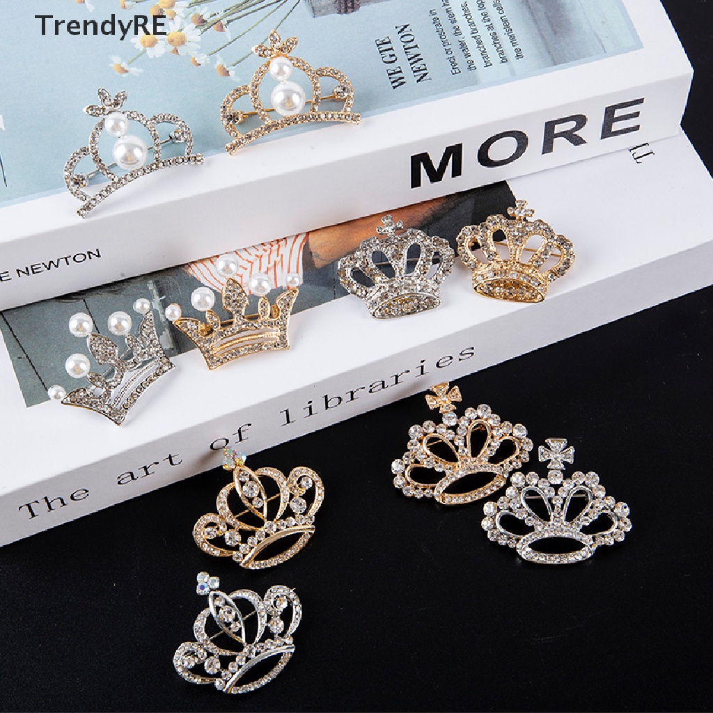 Ghim Cài Áo Hình Vương Miện Đính Đá Thời Trang