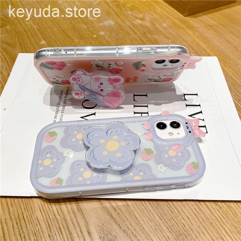 Ốp Điện Thoại Có Giá Đỡ Cho Vivo Y7S Y15 Y12 Y11 Y19 Y20 Y12S Y22S Y50 Y30 Y72 Y75 Y95 Y15S Y21 2021 V20 V23 V25 Pro X80 3D